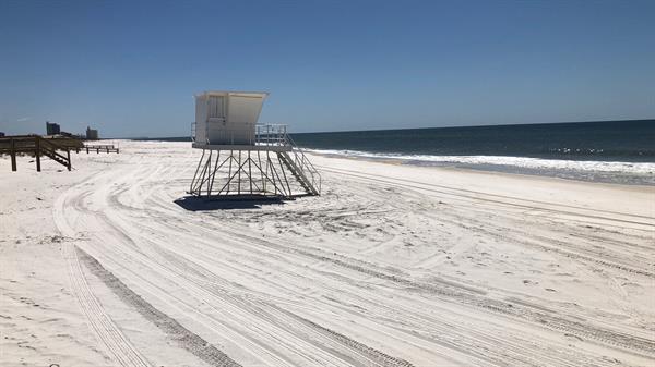 lifeguard towers returned to sand