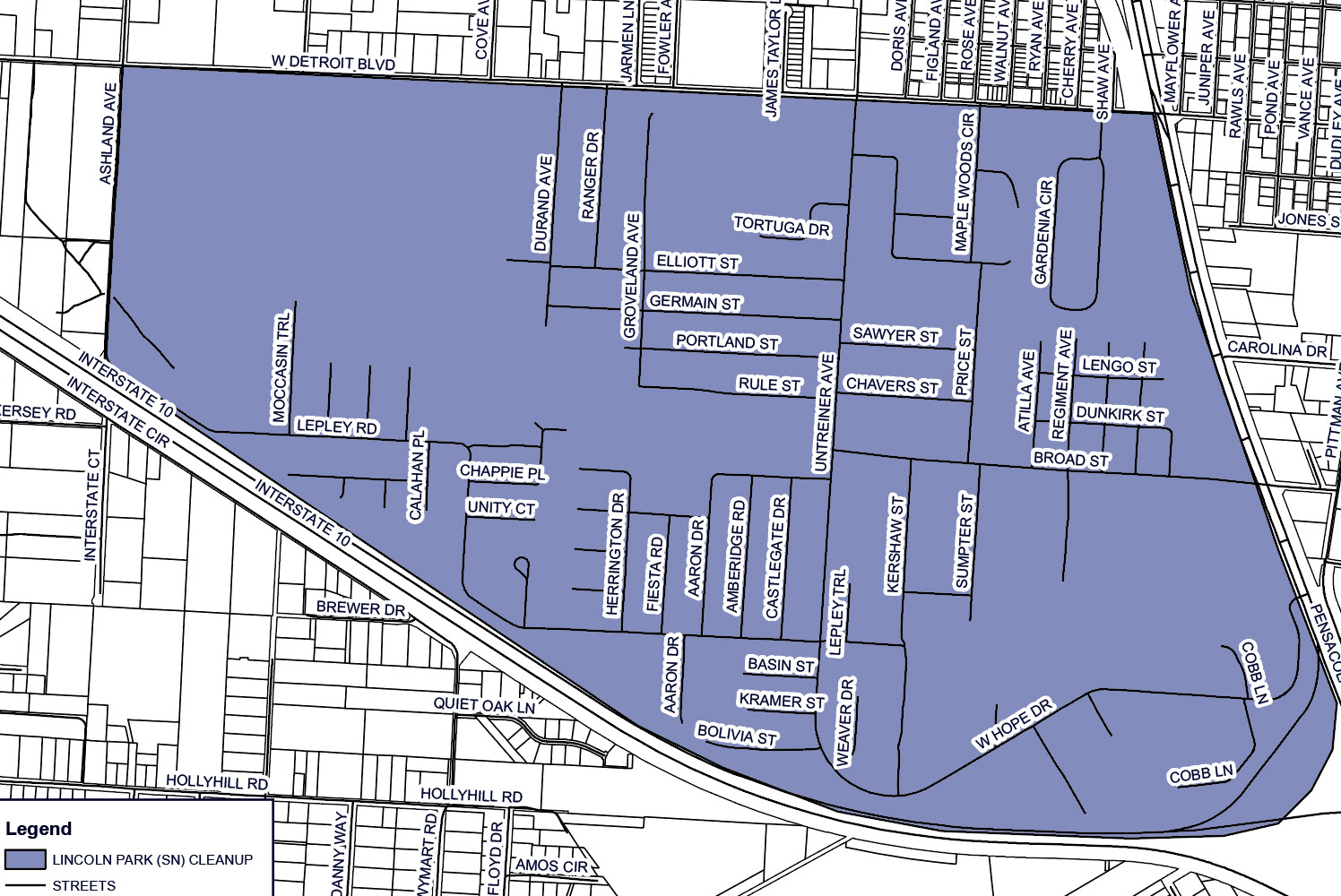 Lincoln Park Neighborhood Cleanup Map