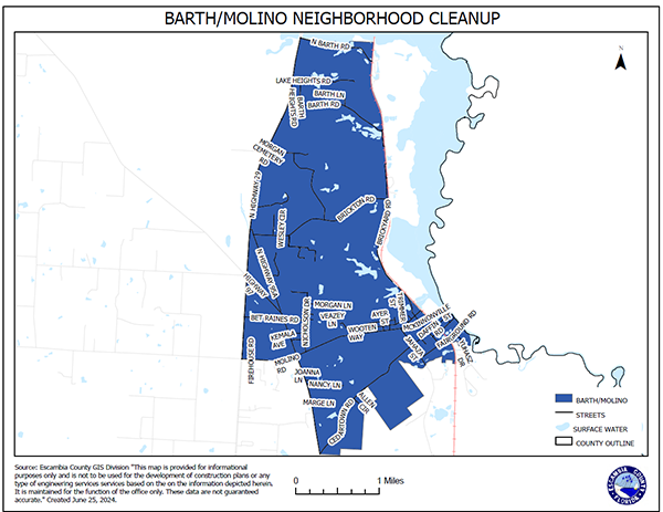 Barth-Molino Neighborhood Cleanup Map