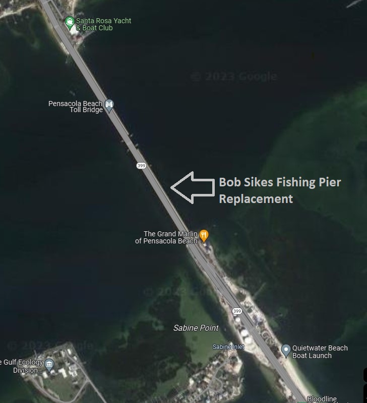 Bob Sikes Fishing Pier Replacement Map