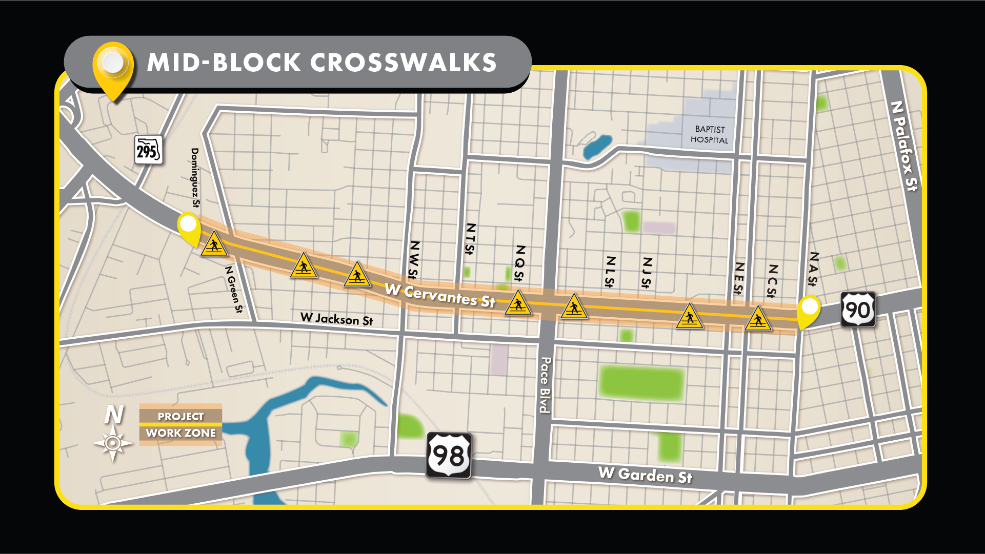 Cervantes Mid-Block Crosswalks