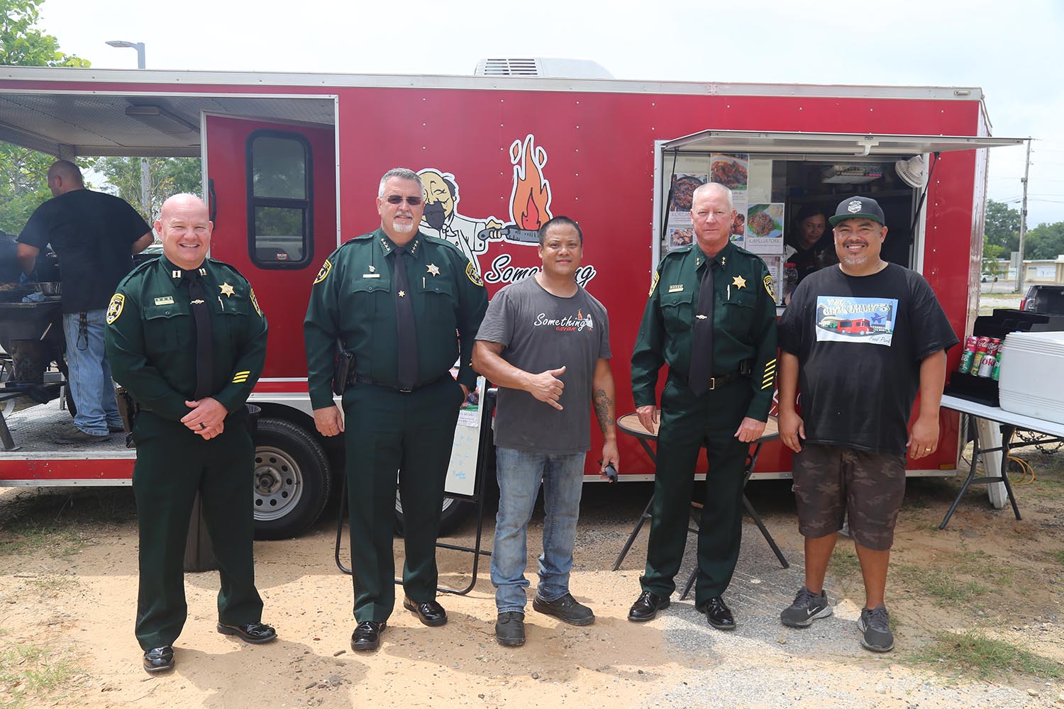 Corrections Staff with employees at Something Asian