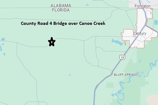 CR4 at Canoe Creek Map