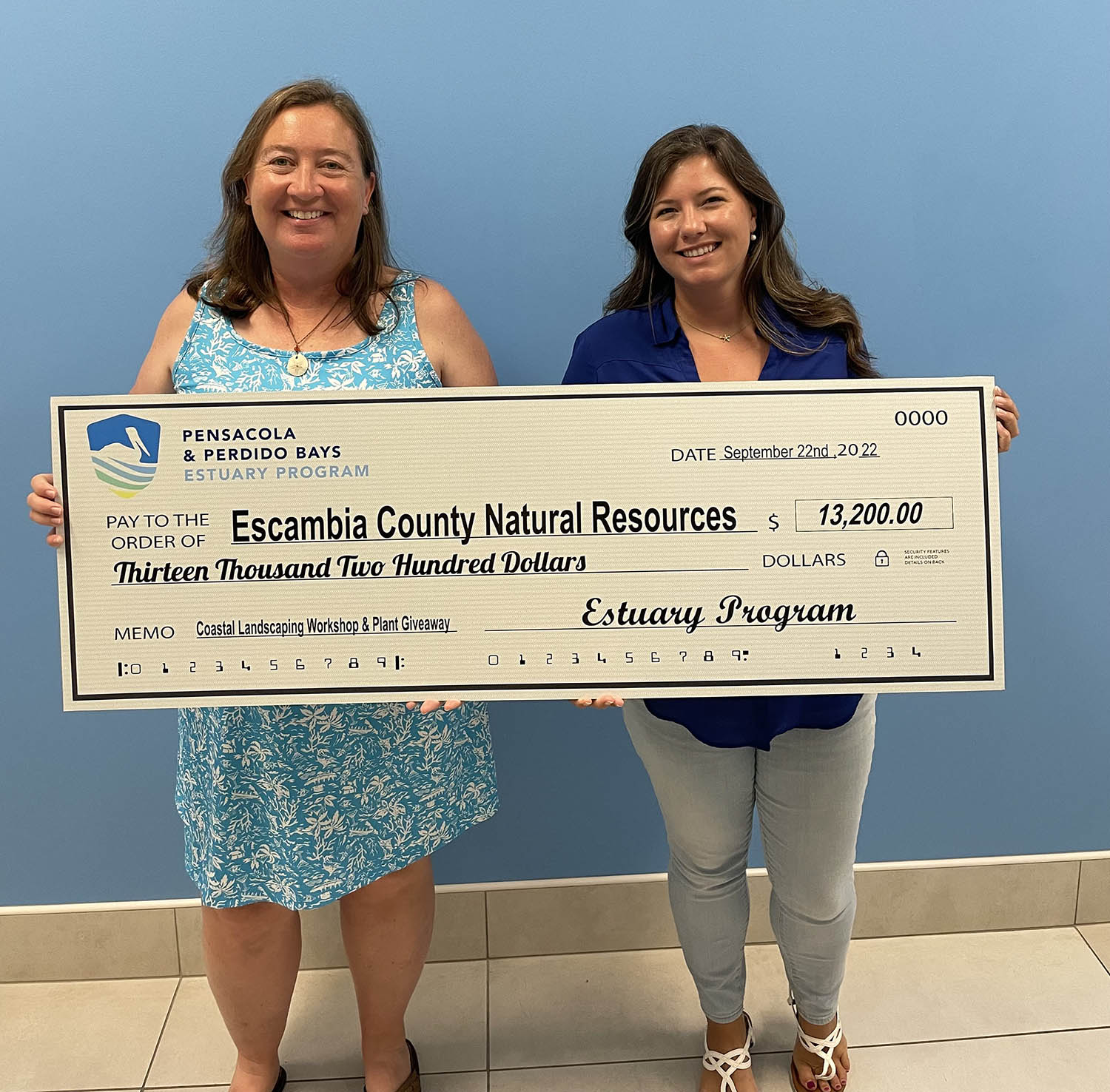 Escambia County Receives $13,200 Award from Pensacola and Perdido Bays Estuary Program