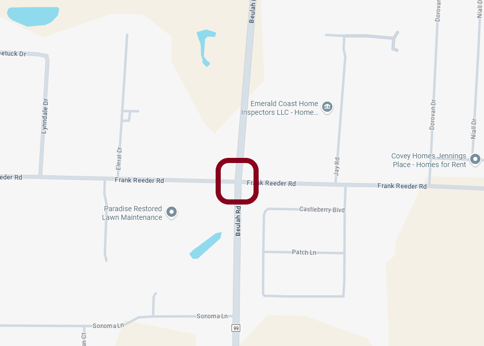 Frank Reeder Intersection Map Photo
