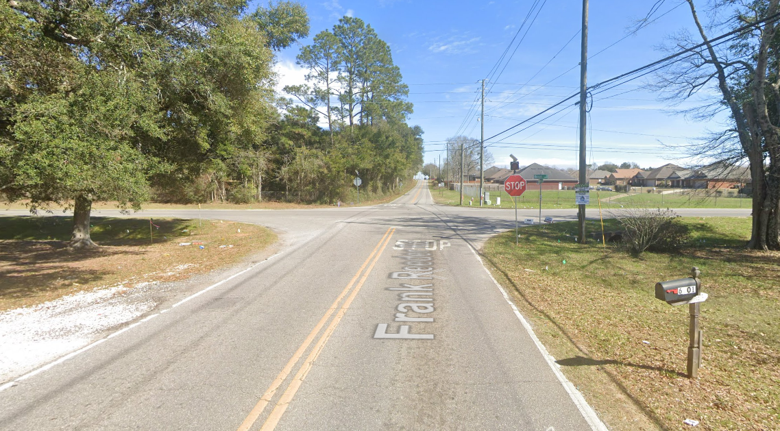 Eastward view of Frank Reeder Road