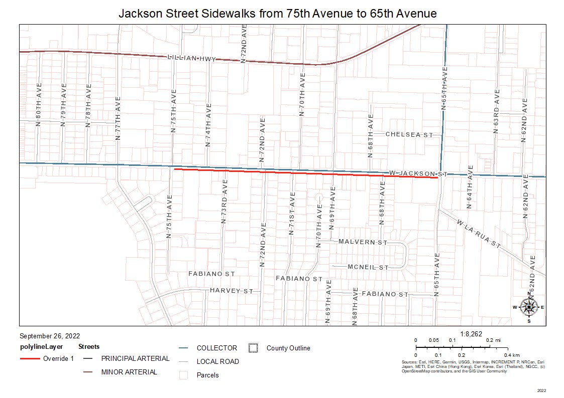 Jackson Street 75th Ave to 65th Ave