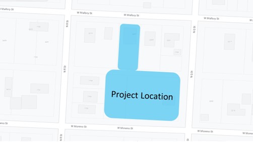 Moreno Street  Construction Area Map