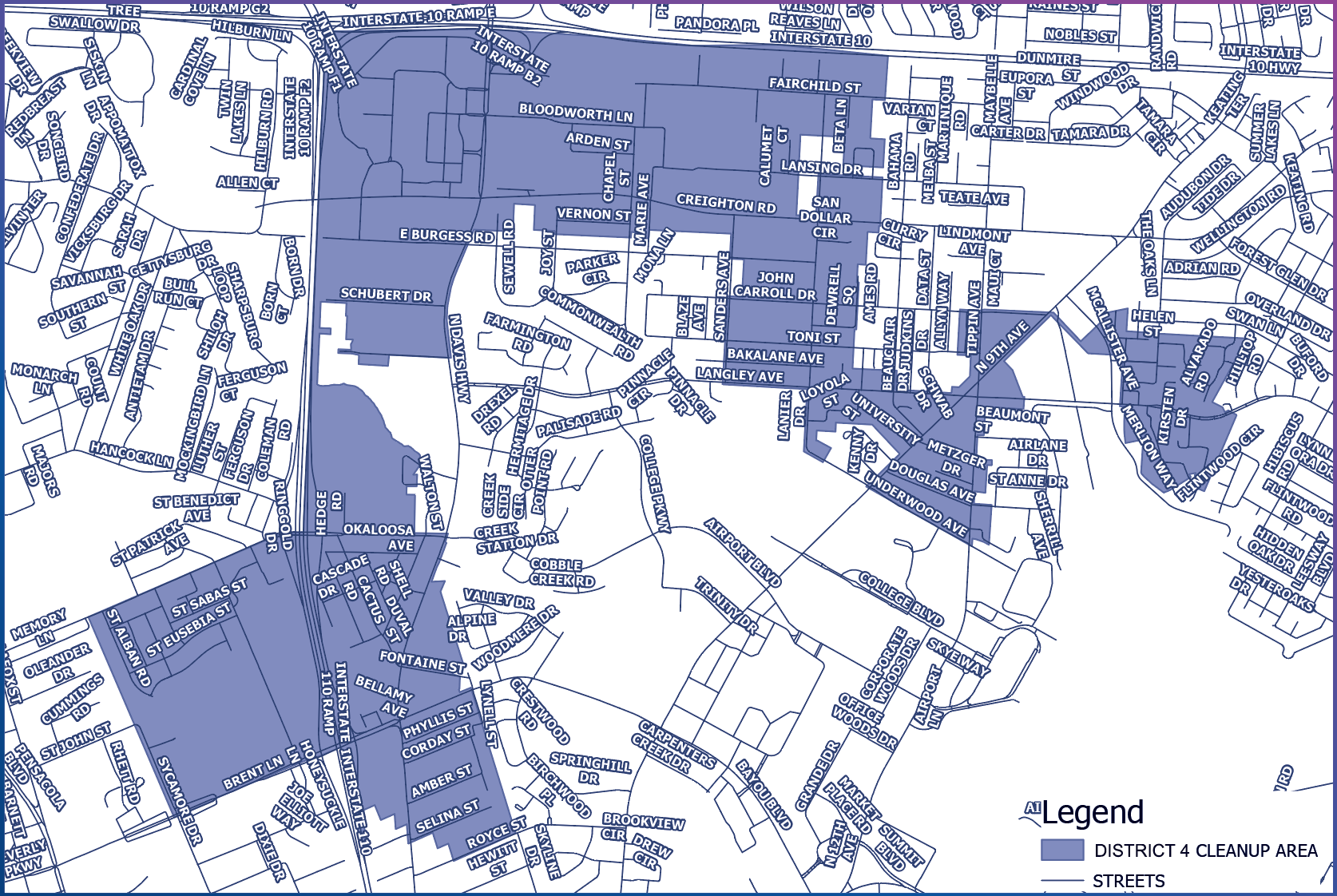 District 4 Cleanup Area