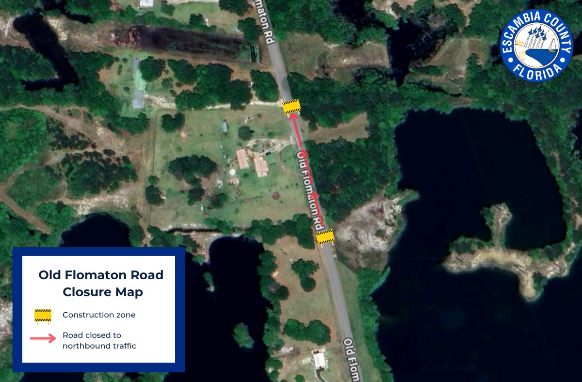 Old Flomaton Road Closure Map