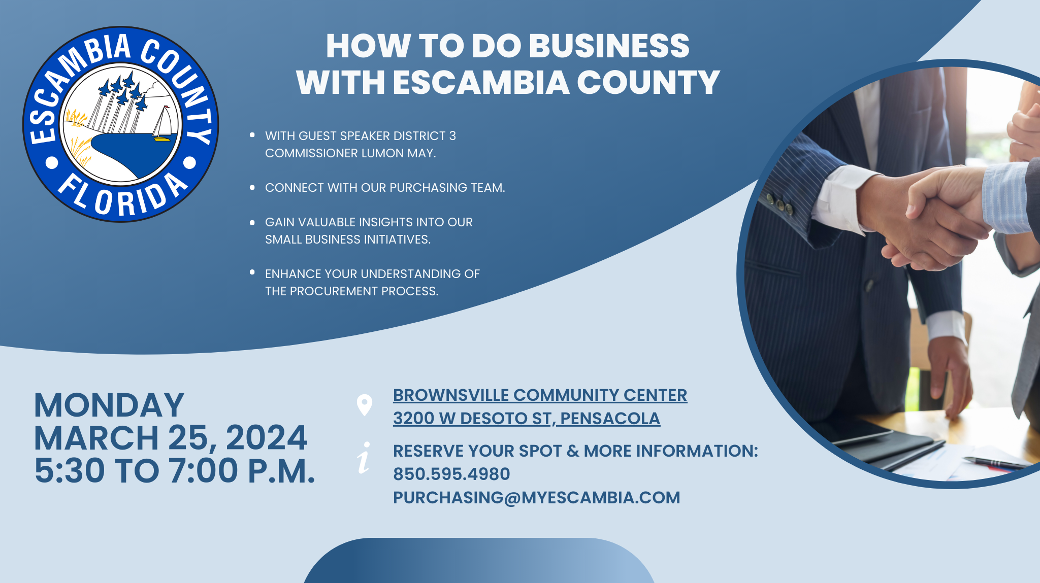 How to do business with Escambia County