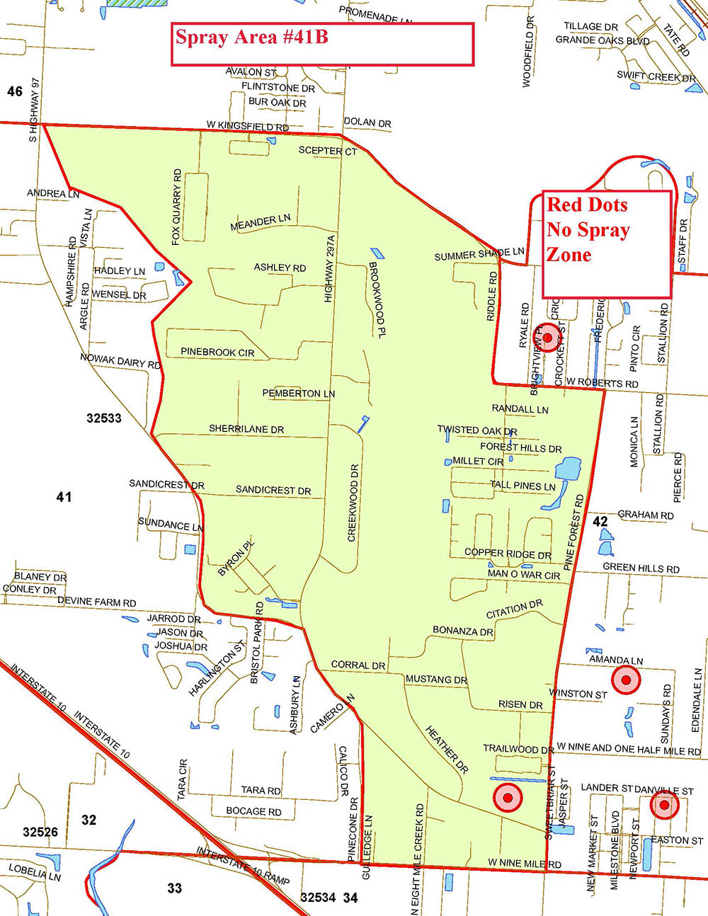 Spray Area 41B Map