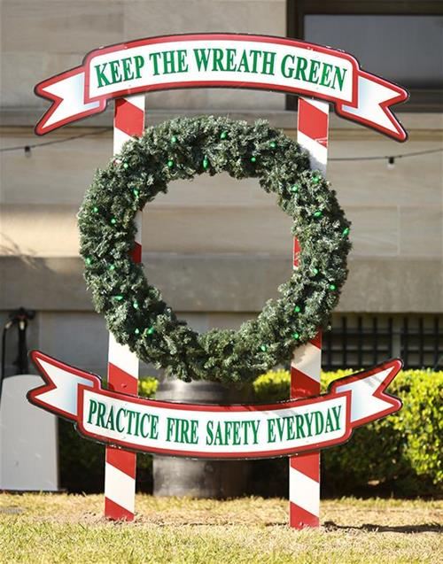 Keep the Wreath Green wreath located downtown