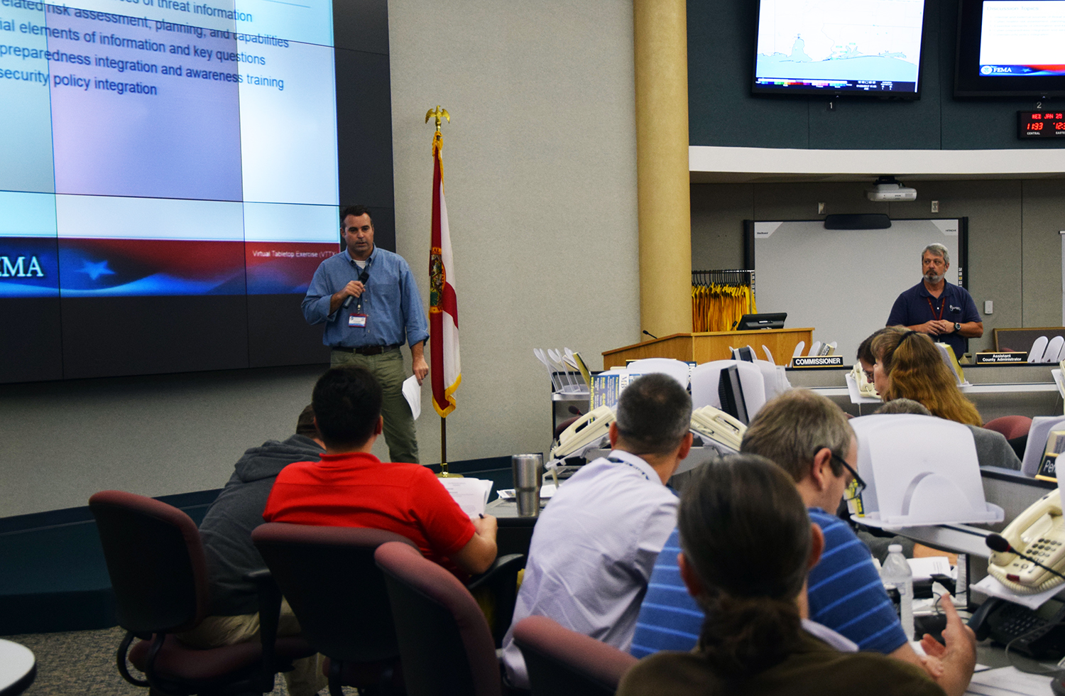 Commissioner Underhill Speaking at a FEMA Cybersecurity Exercise