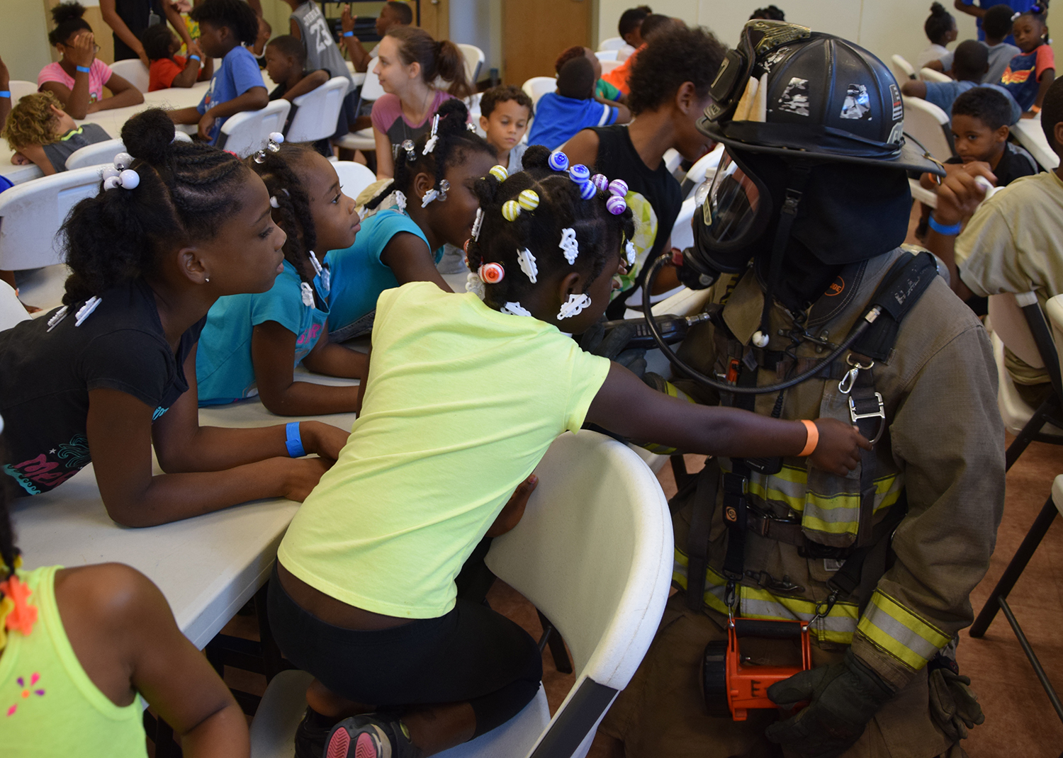 Escambia Fire Rescue Crews Teach Safety at Ebonwood Summer Camp
