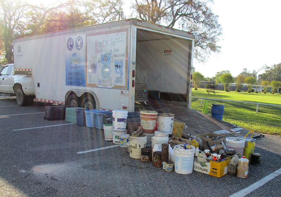 Items collected during one of Escambia County's neighborhood cleanup events