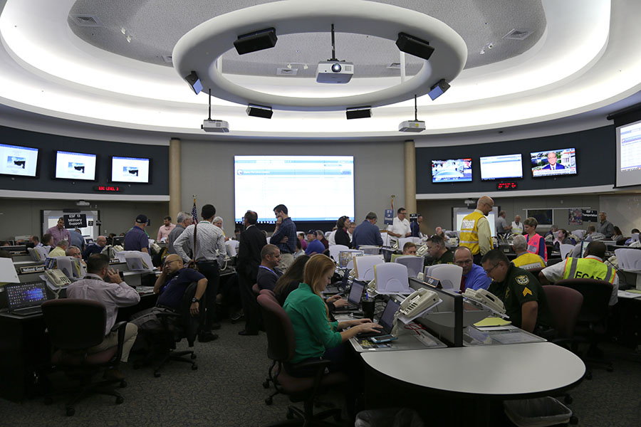 2018 hurricane exercise at the Escambia County Emergency Operations Center