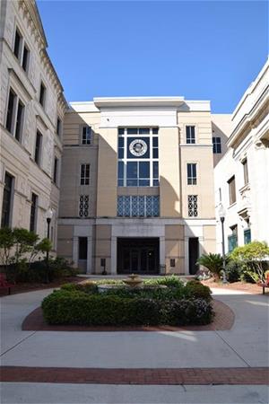 Front of the Ernie Lee Magaha Government Complex on Palafox Place