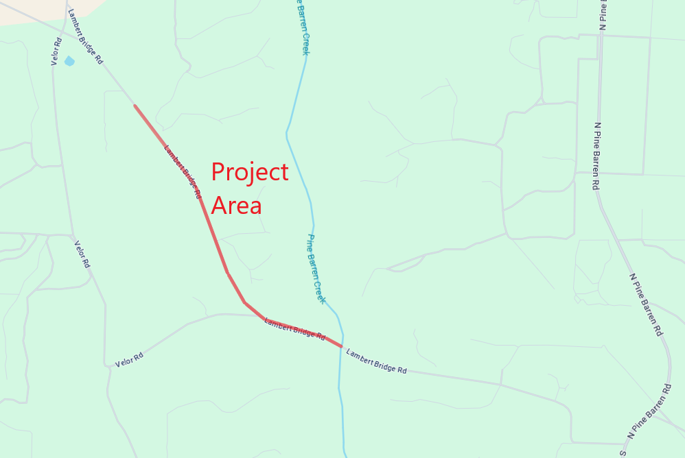 Lambert Bridge Road DRP Map View
