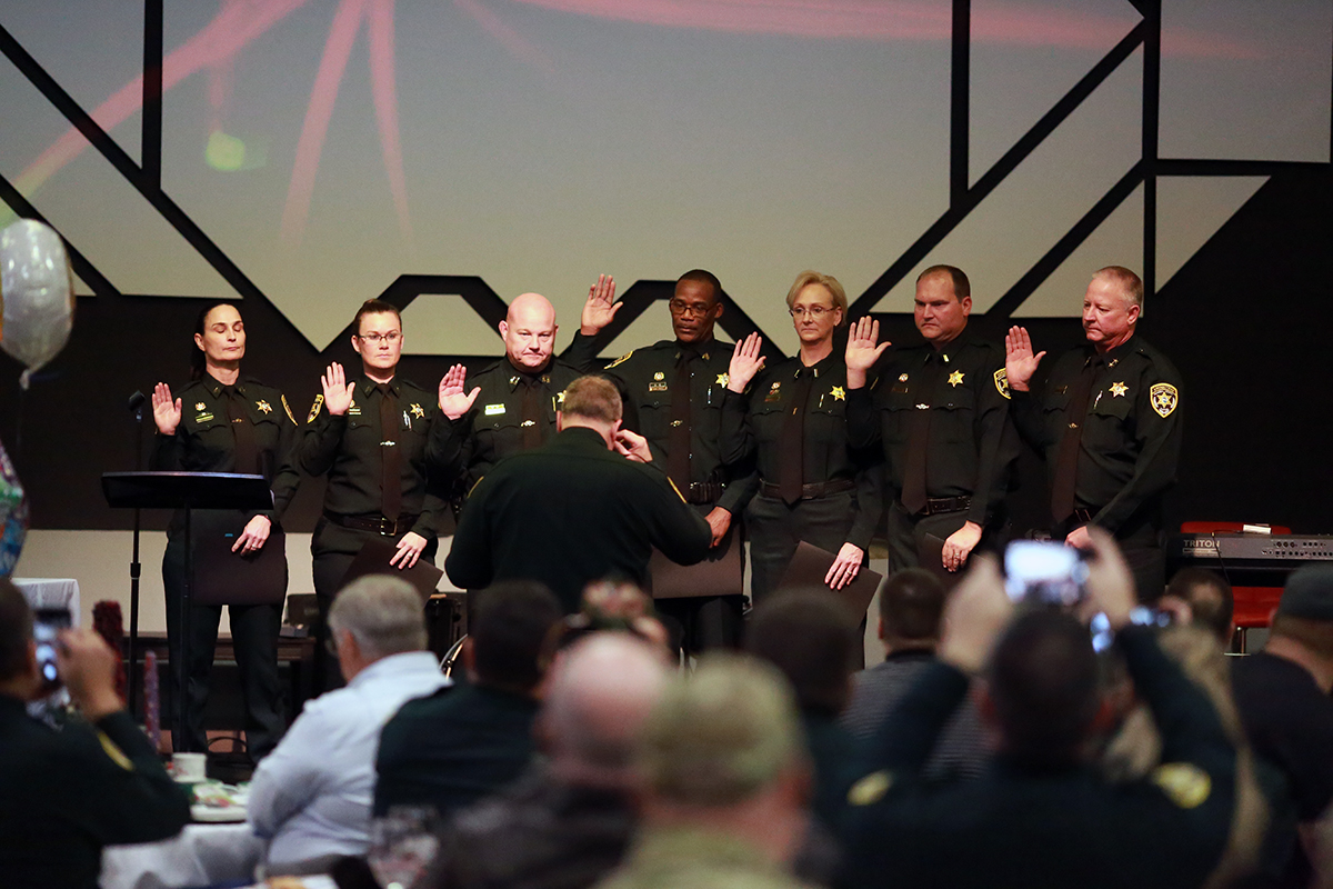 The Escambia County Corrections Department recently recognized several staff members for promotions, longevity and other outstanding achievements.