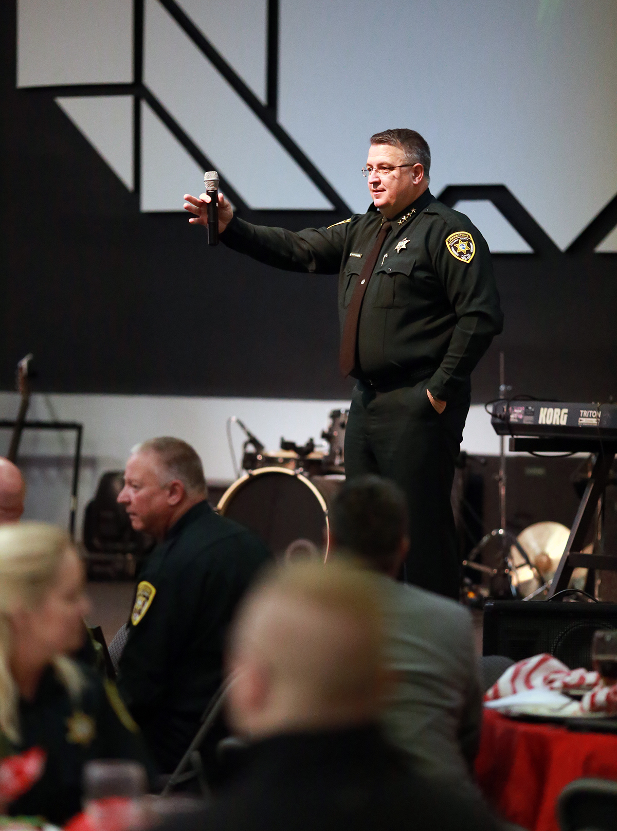 The Escambia County Corrections Department recently recognized several staff members for promotions, longevity and other outstanding achievements.