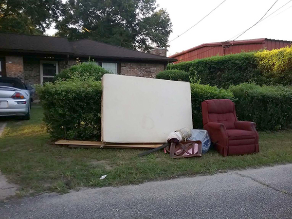Items left at the curb for pickup during the Aug. 15 Brownsville/Englewood Neighborhood Cleanup.