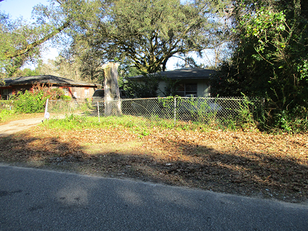 A clean curbside after items were picked up during the Ensley North Neighborhood Cleanup