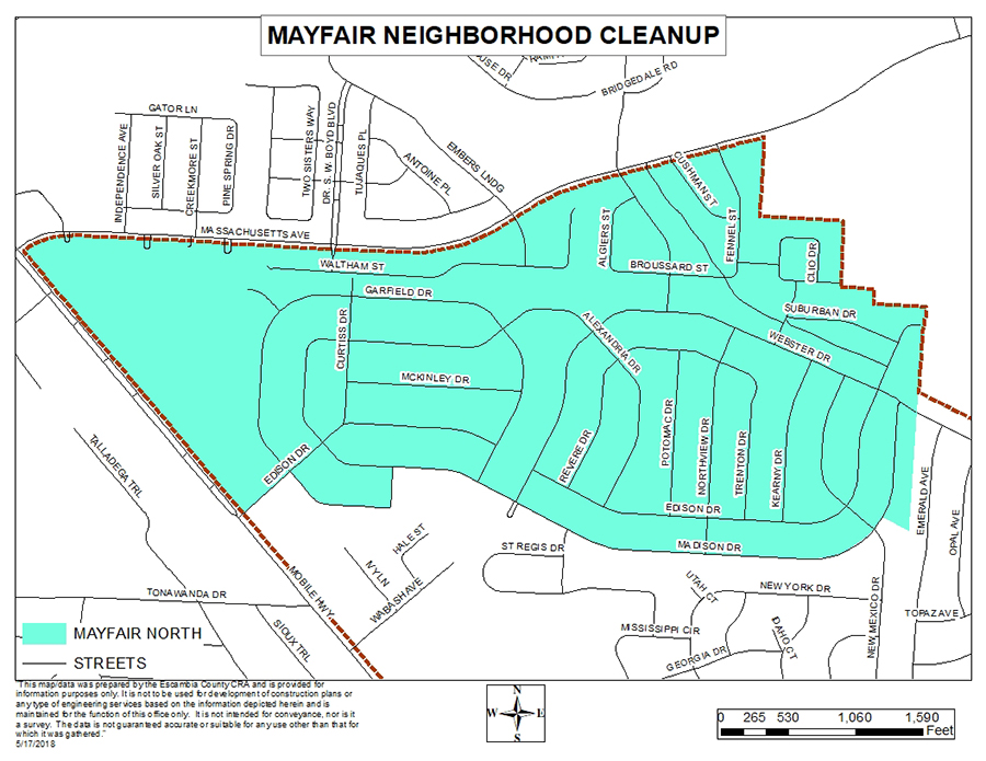 Mayfair North Neighborhood Cleanup map