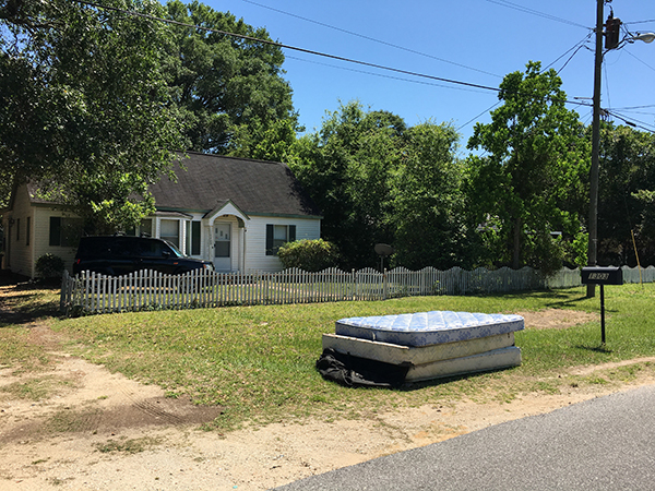 west barrancas 2 Mattresses left at the curb for pickup during the West Barrancas Neighborhood Cleanup