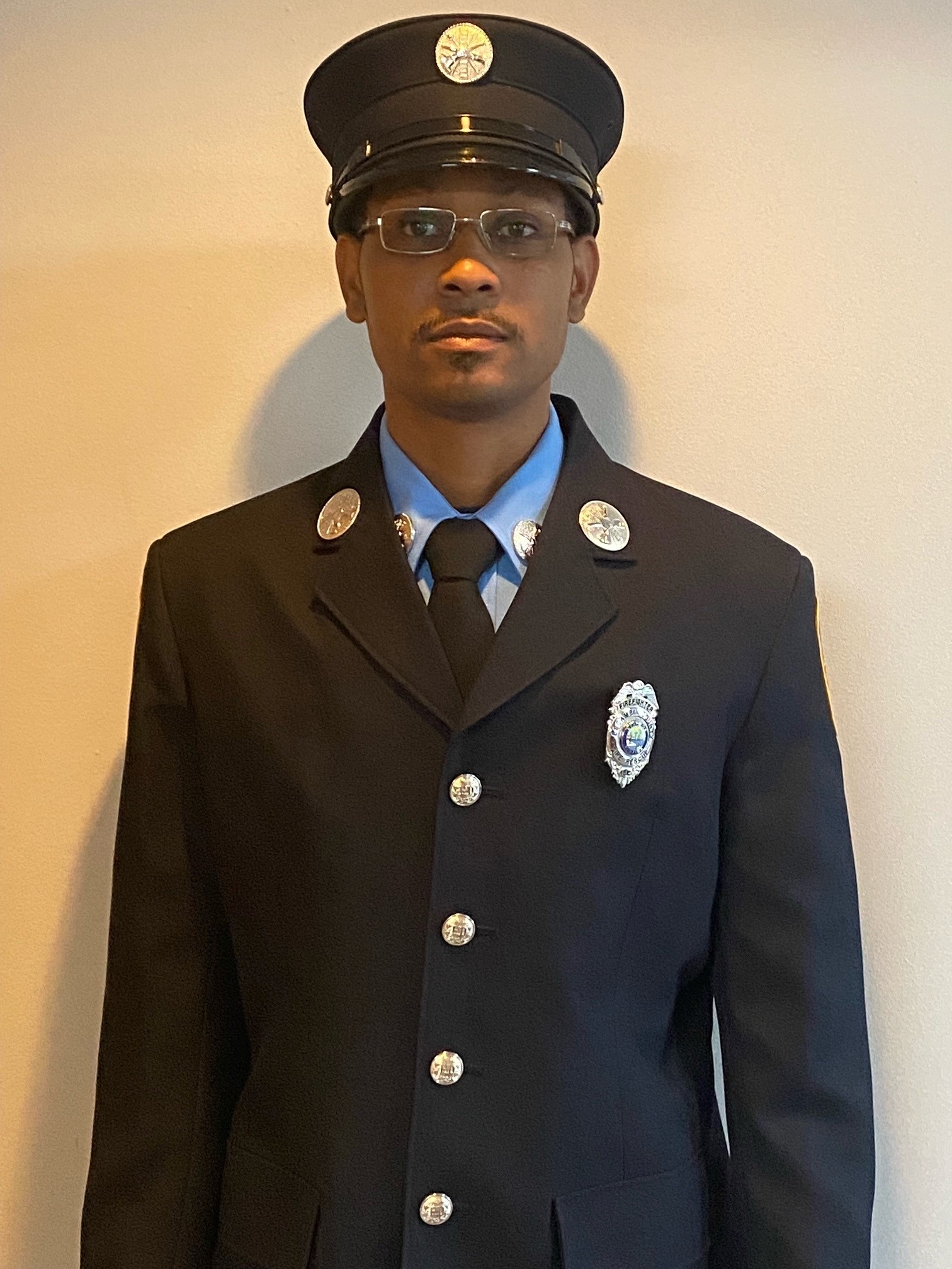 Lt. Jackson wearing his Class A uniform.