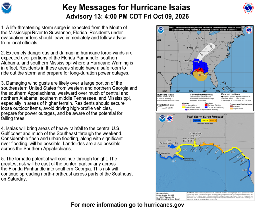 Hurricane Isaias Update Hurricane Isaias Update