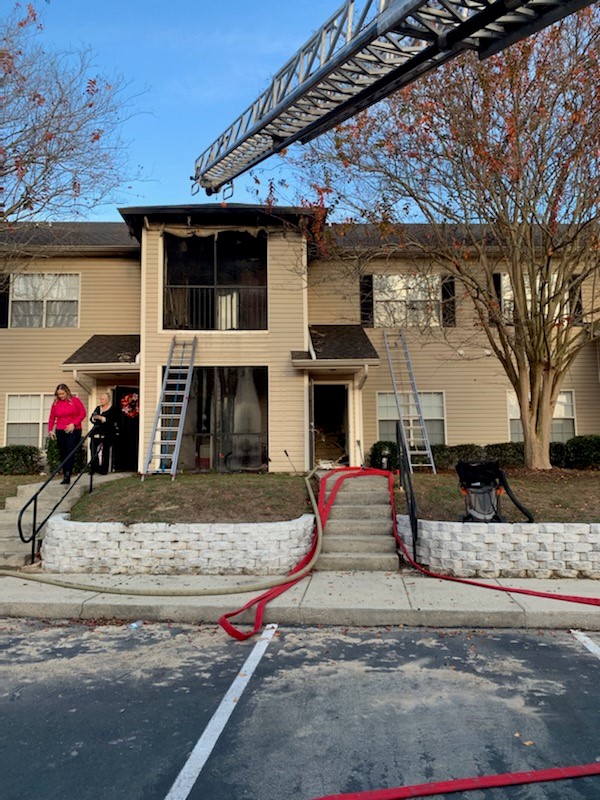 Picture from Wednesday's multi-residential structure fire