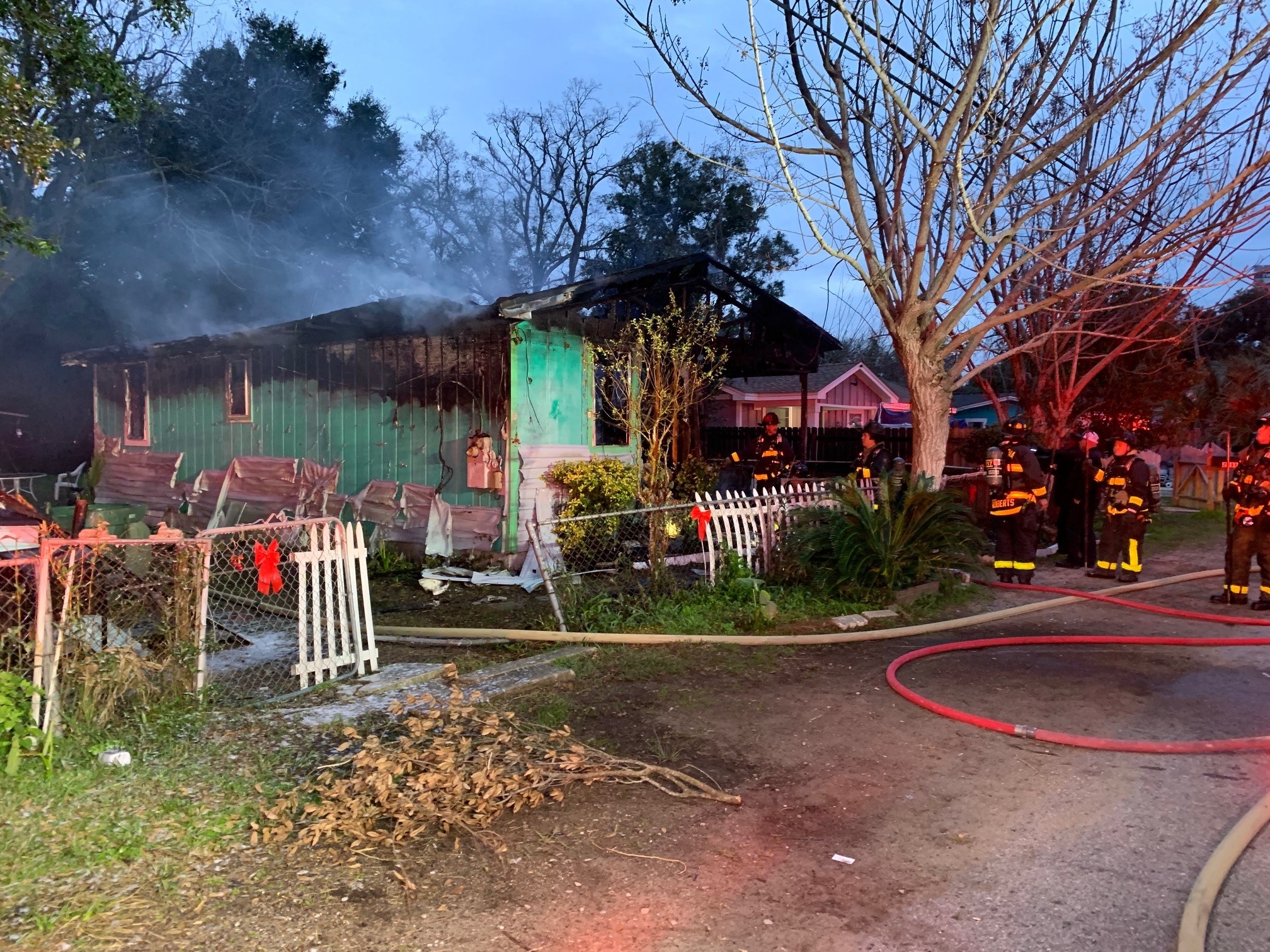 A destroyed home off Hayne Street due to a fire.