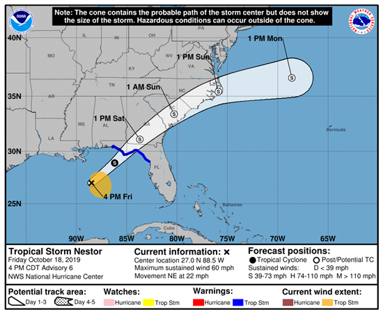 Tropical Storm Nester NHC image 