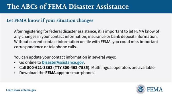 The ABCs of FEMA Disaster Assistance, Dec. 17