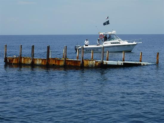 The Steel Argo Reef being deployed in the Gulf of Mexico