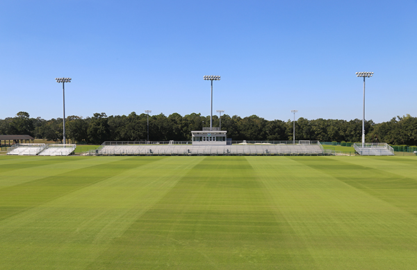 View of the soccer field at Ashton Brosnaham Athletic Park