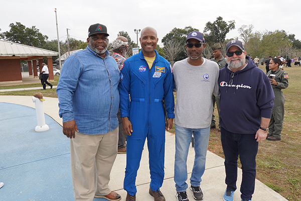 District 3 Commissioner Lumon May and Capt. Victor Glover at Aviation Community Day on Nov. 10, 2023.