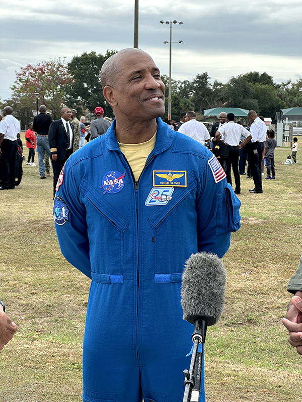 Capt. Victor Glover at Aviation Community Day on Nov. 10, 2023.