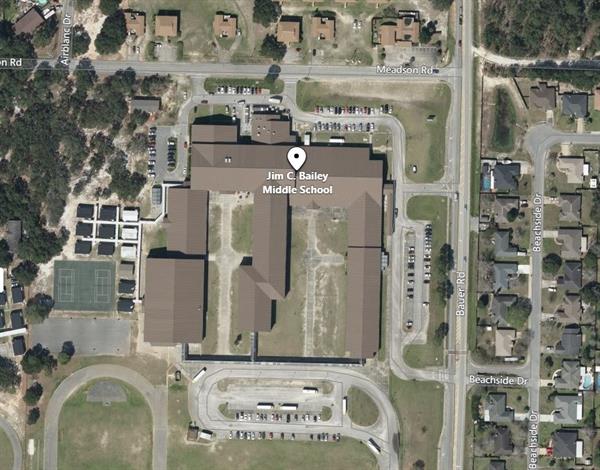 bailey middle school Map of Bailey Middle School