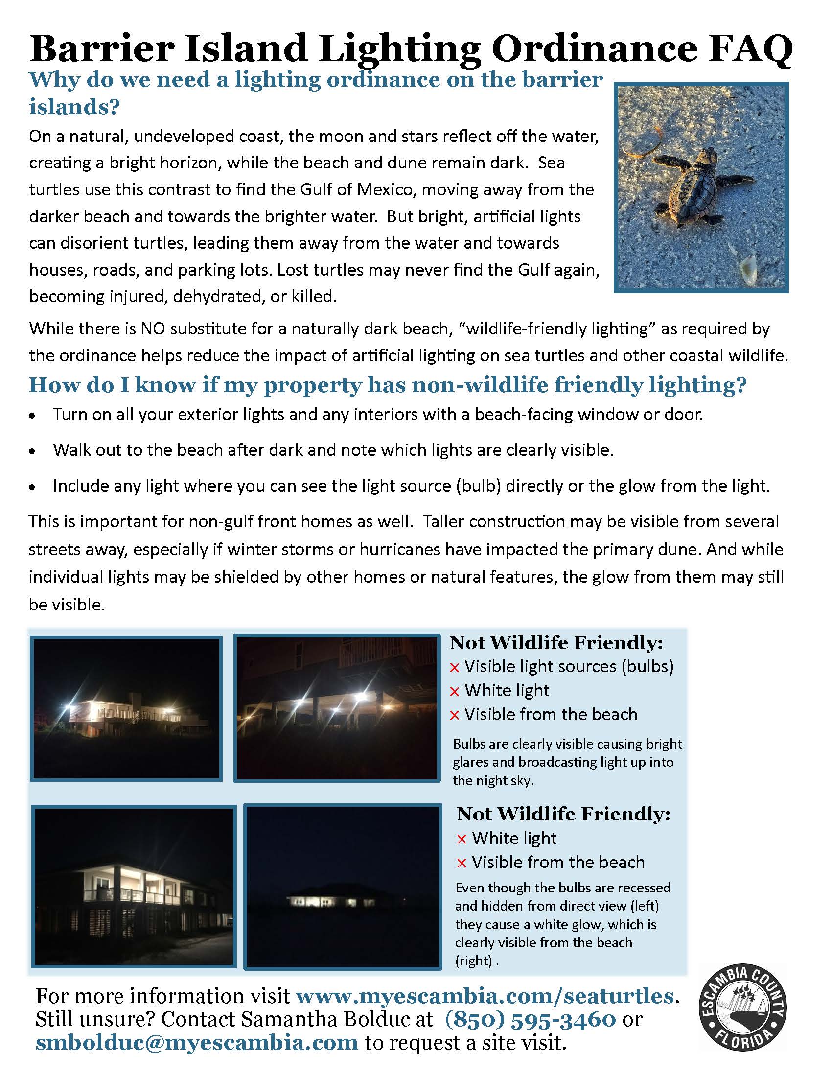 Image of the Barrier Island Lighting Ordinance FAQ