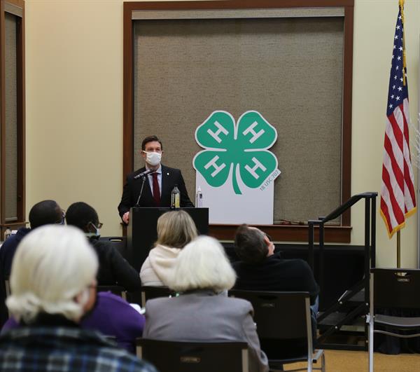 Commissioner Barry at Bristol Park FEMA discussion on Jan. 11, 2021