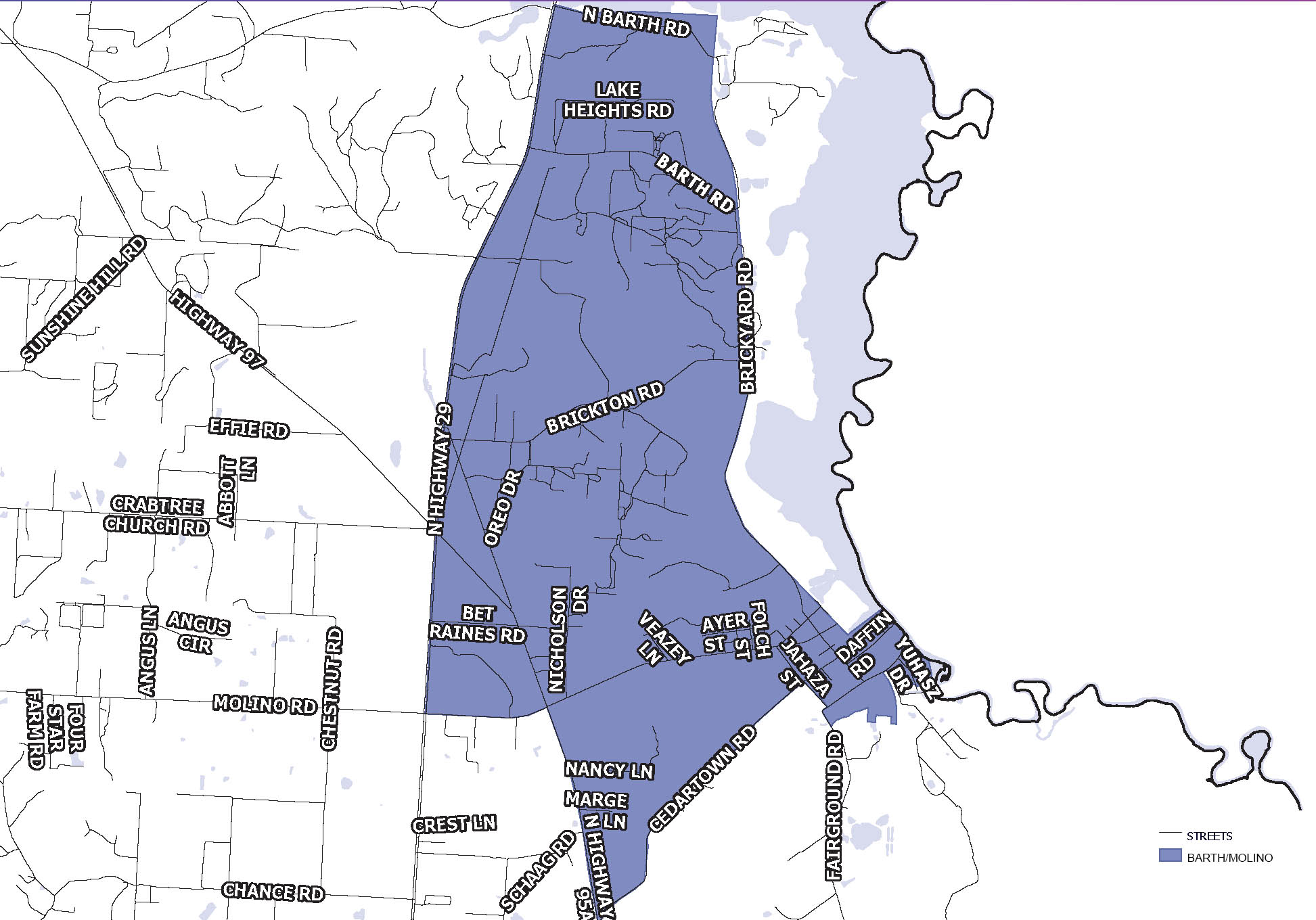 Barth and Molino Neighborhood Cleanup Map