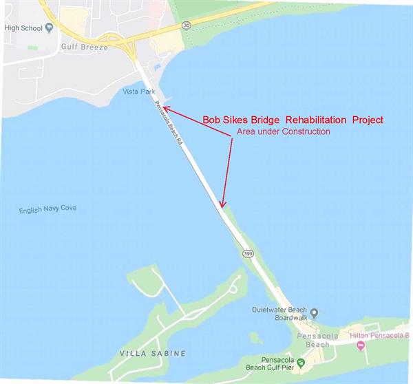 Bob Sikes Bridge Location Map Bob Sikes Bridge Location Map