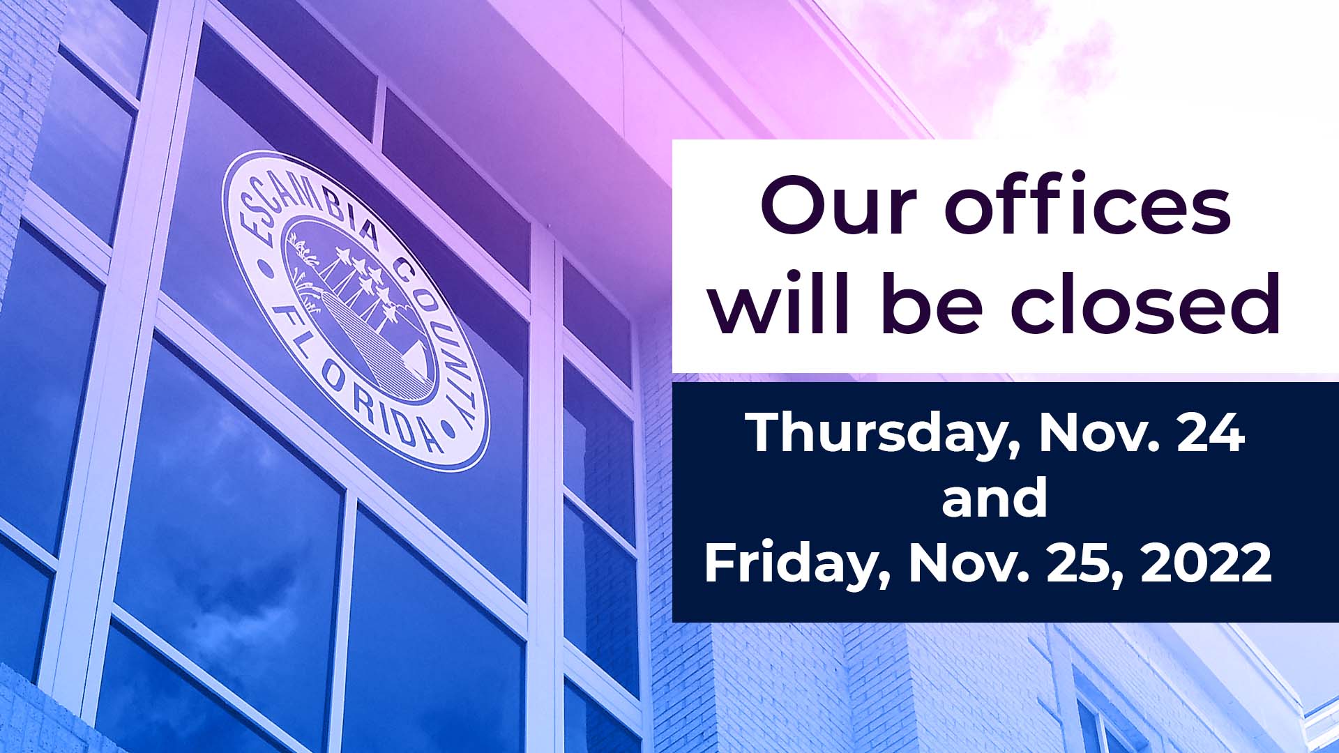 BOCC Thanksgiving Closure