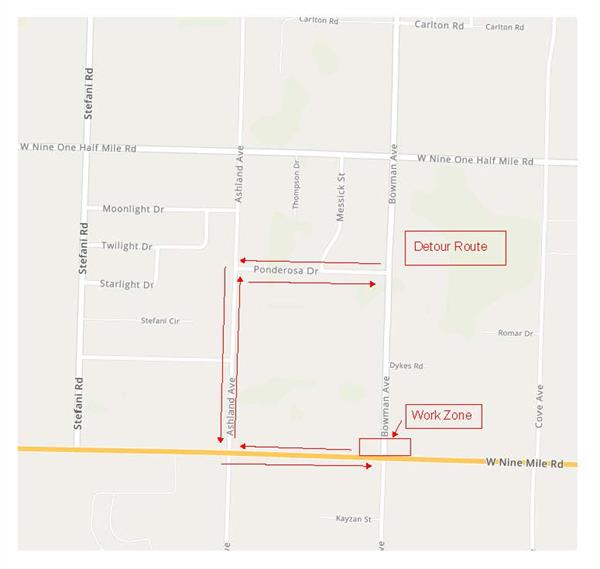 Bowman Detour Map Bowman Detour Map