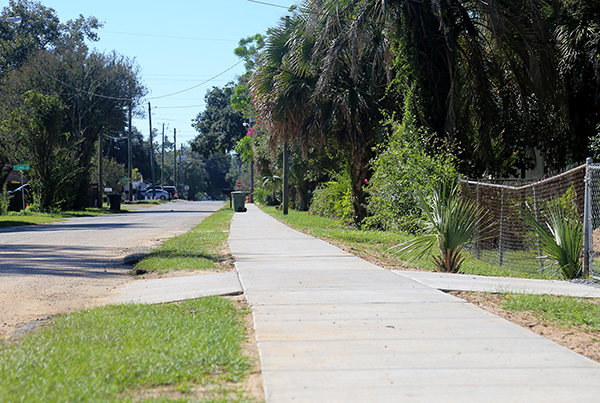 New sidewalks on  Z Street in Brownsville