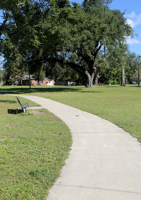 Walking path near the Brownsville Community Center