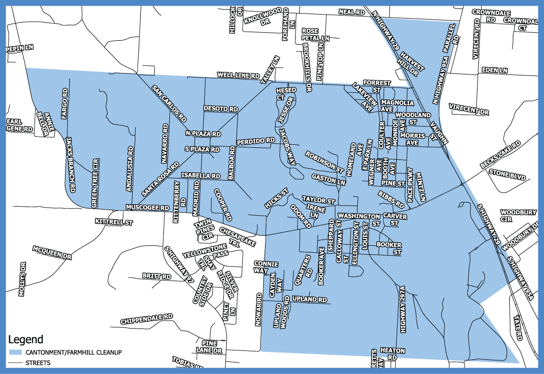 Cantonment Farm Hill Neighborhood Cleanup Map Cantonment Farm Hill Neighborhood Cleanup Map