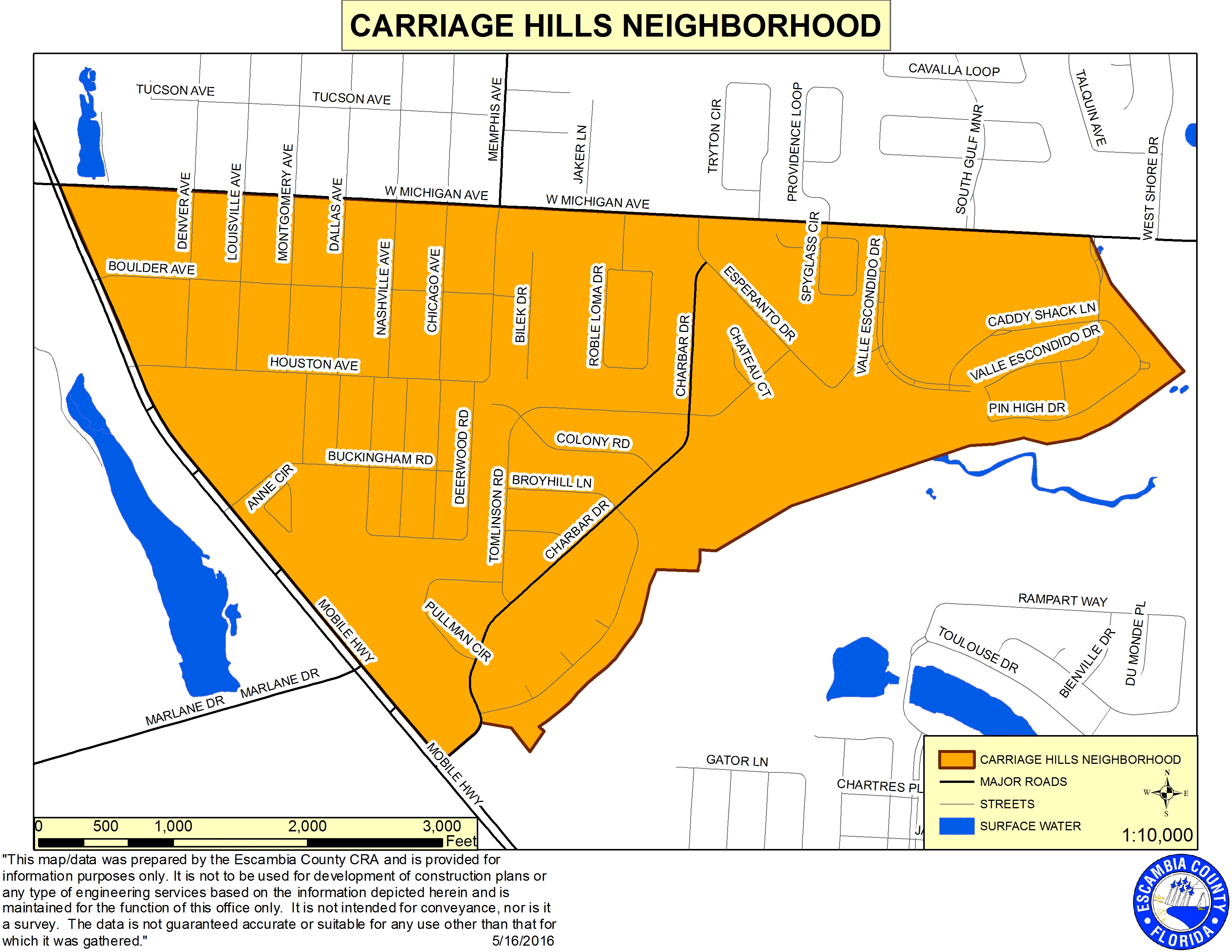 Carriage Hills Cleanup Map